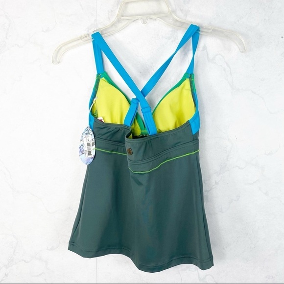 [Prana] Colorblock Sporty Triangle Tankini Top - Picture 9 of 9